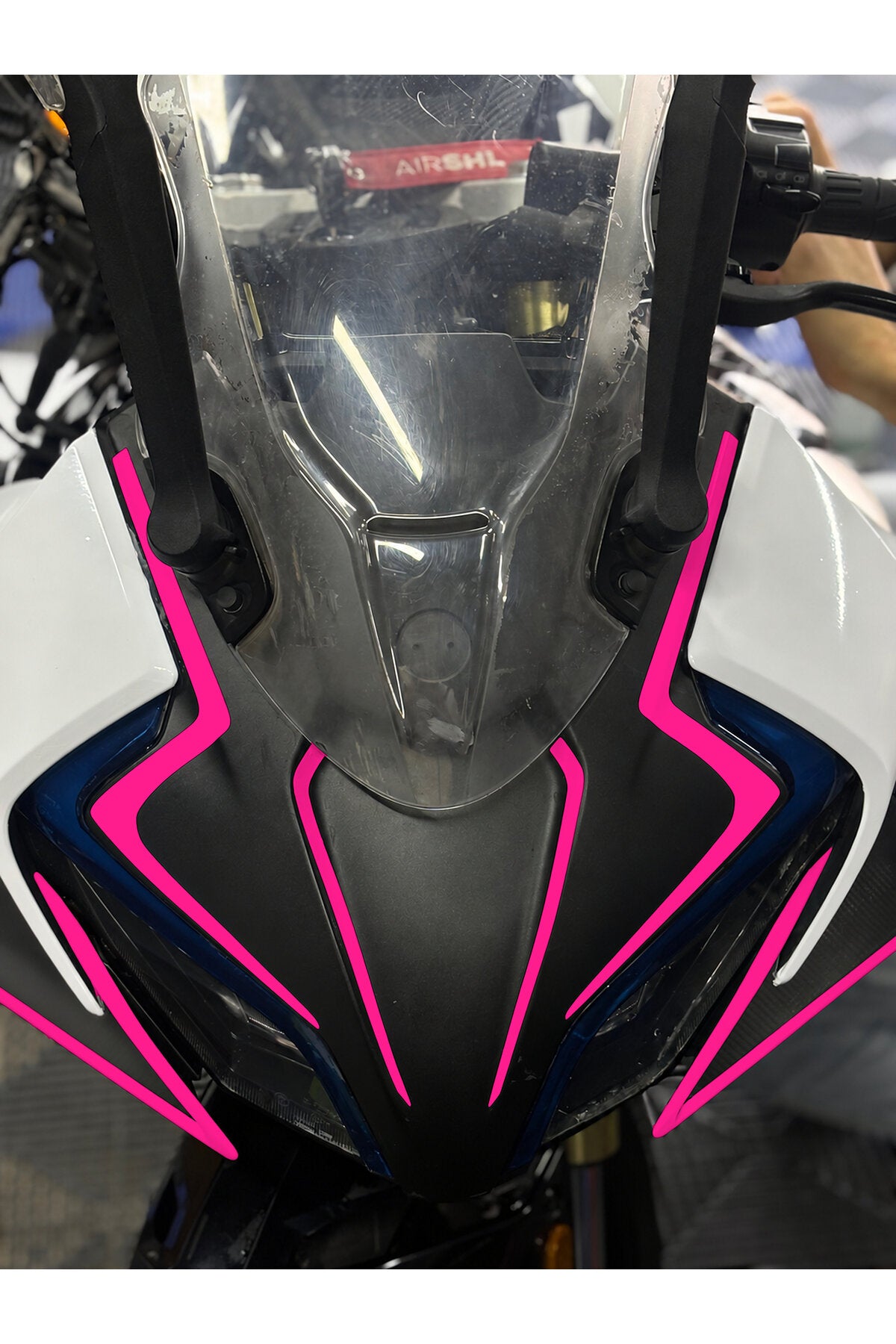 CFMOTO 450SR için 8 Parça Far Kaşı ve Kanat Sticker Seti