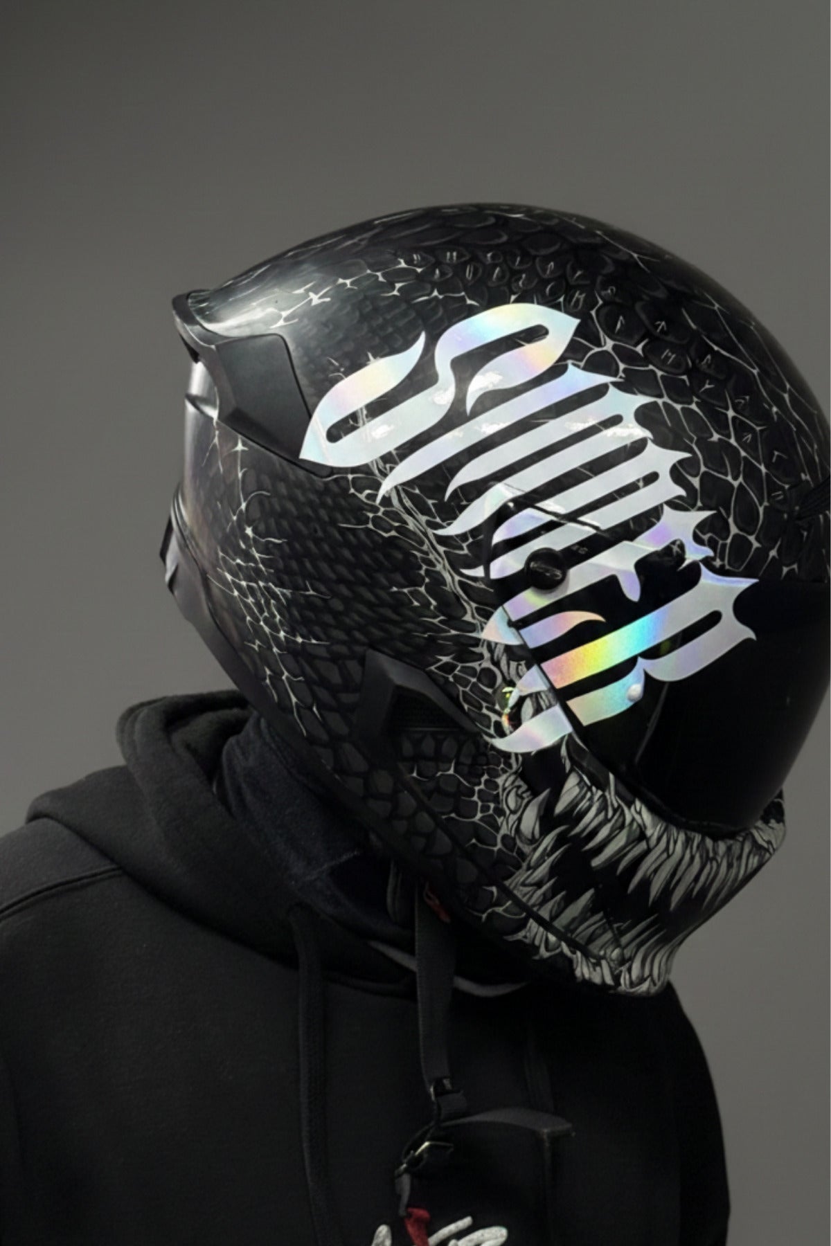 Motosiklet Kaskı için Gotik Font ile Sinner Yazı Sticker Etiket (1 Adet)
