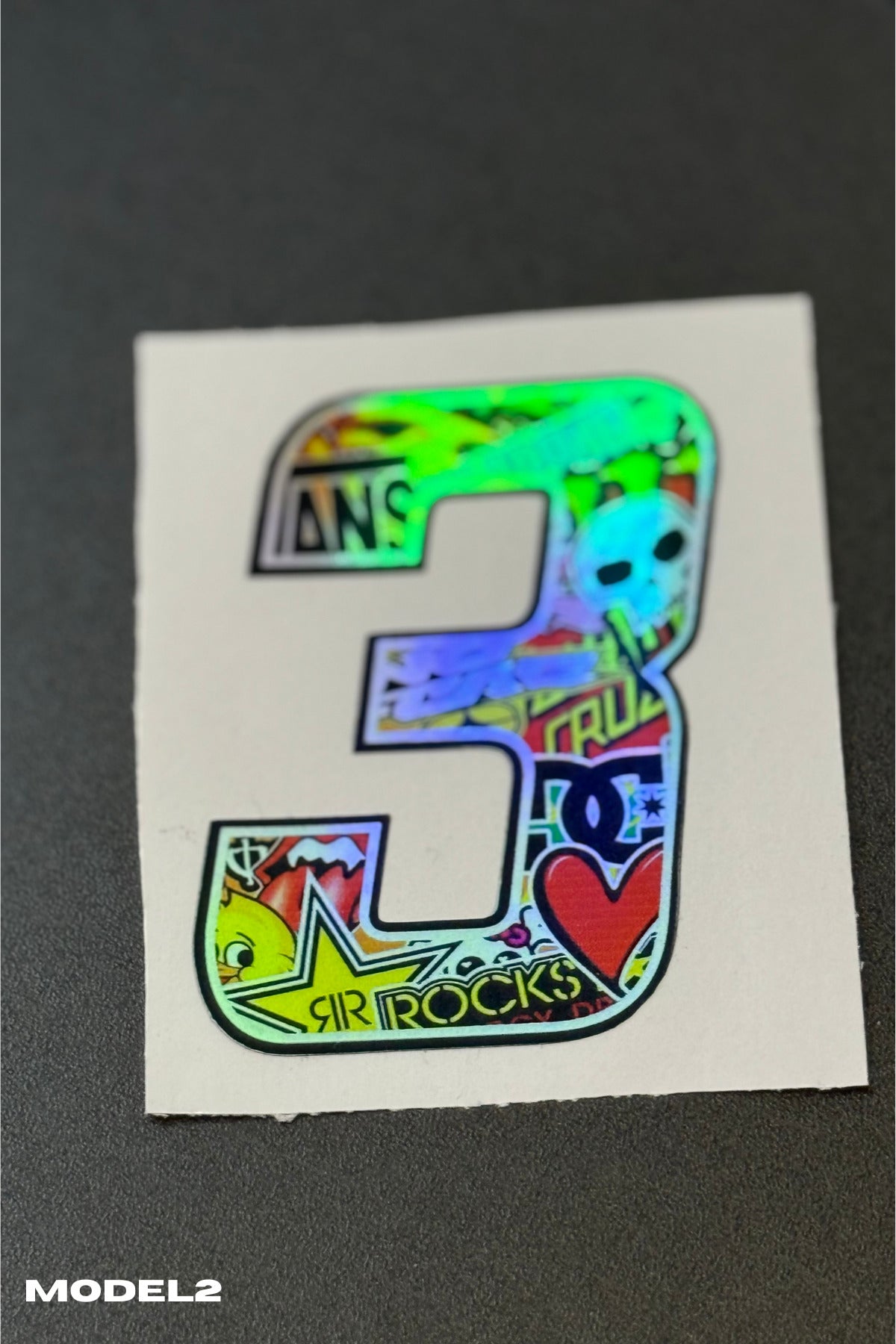 Motor-Araba-Laptop için Hologramlı Renkli Mini Sticker