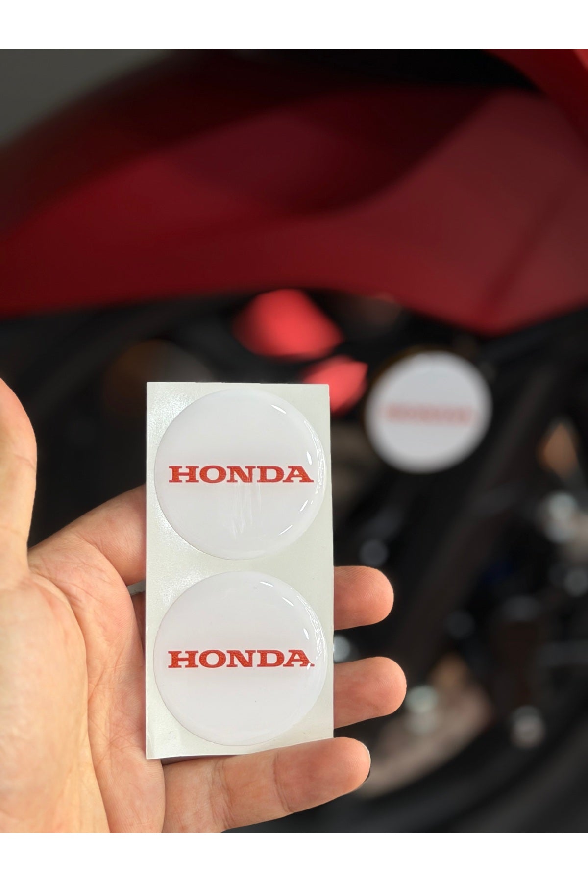 Motosiklet Kedigözü için Reflektör Damla Sticker (Desenli)