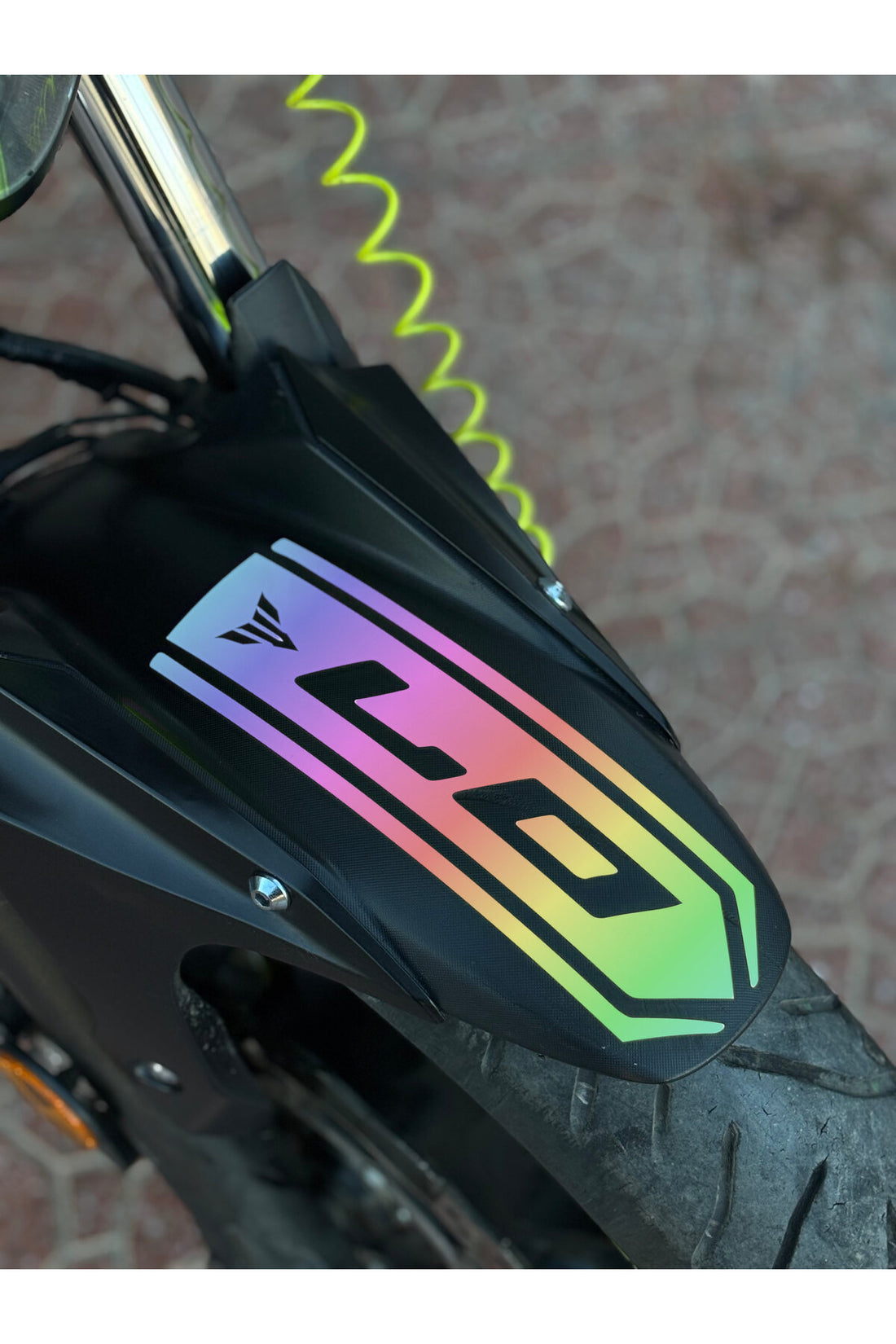 Yamaha MT-07 için Ön Çamurluk için Sticker Etiket (1 Adet)