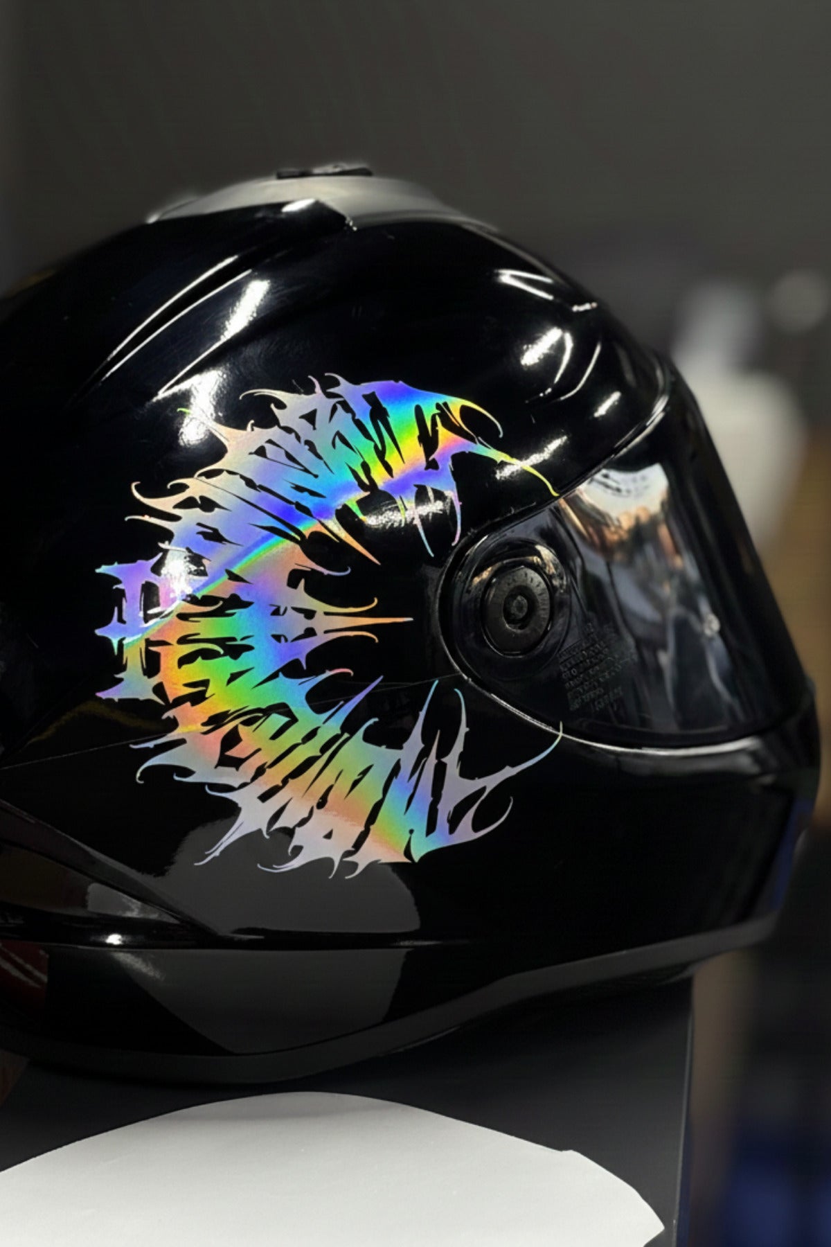 Kask ve Motosiklet için Yarım Tribal Gotik Daire Sticker Etiket