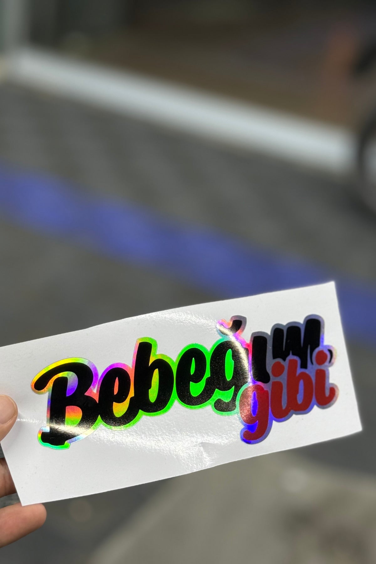 Araba ve Motor için Hologramlı Yazılı Sticker Etiket