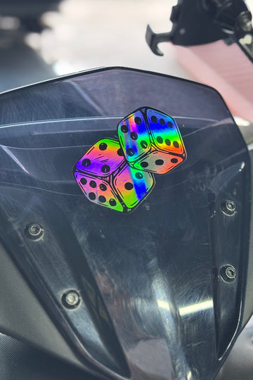 Motor ve Araba için Renk Değiştiren Zarlı Sticker Etiket (8CMx8CM)