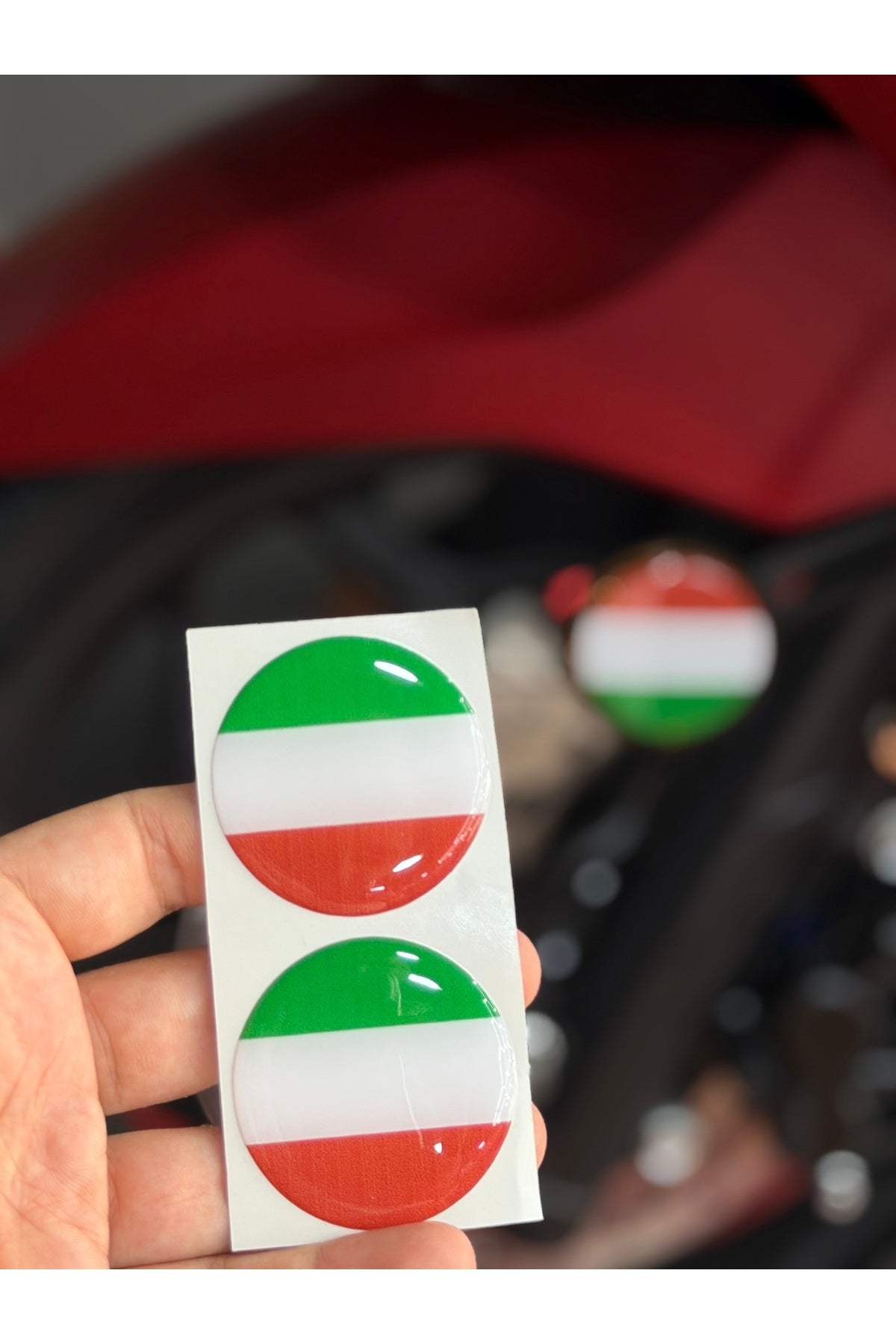 Motosiklet Kedigözü için Reflektör Damla Sticker (Desenli)