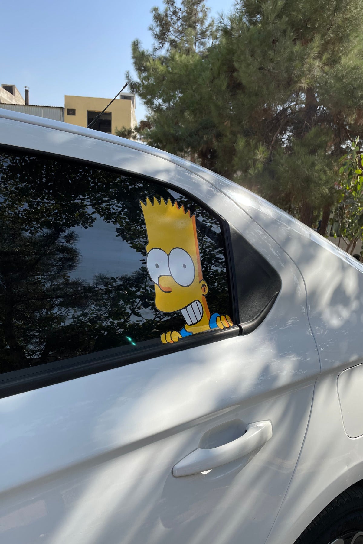 Araba Camı için Simpsonlar  Sticker Etiket Sol Arka Cam için (1 Adet) (B)
