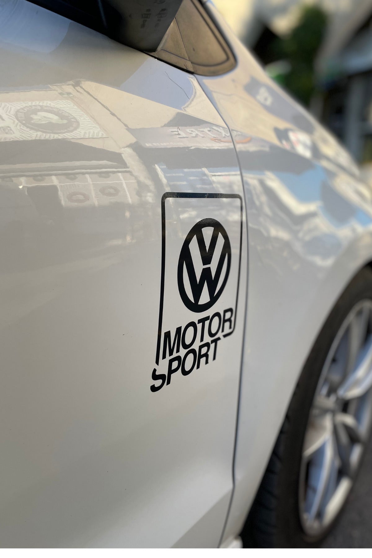 Volkswagen Arabalar için Siyah Volkswagen Dikey Motorsports Sticker Etiket 20CMx14CM (1 Adet)