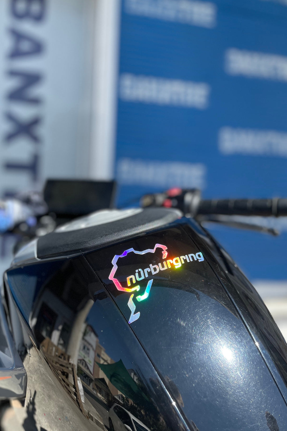Araba-Motor-Kask için Hologramlı Renk Değiştiren Nürburgring Pist Sticker Etiket 10CMx7CM (1 Adet)