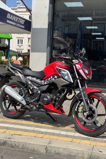 TVS Raider için 76 Parça Beyaz Renk Sticker Seti