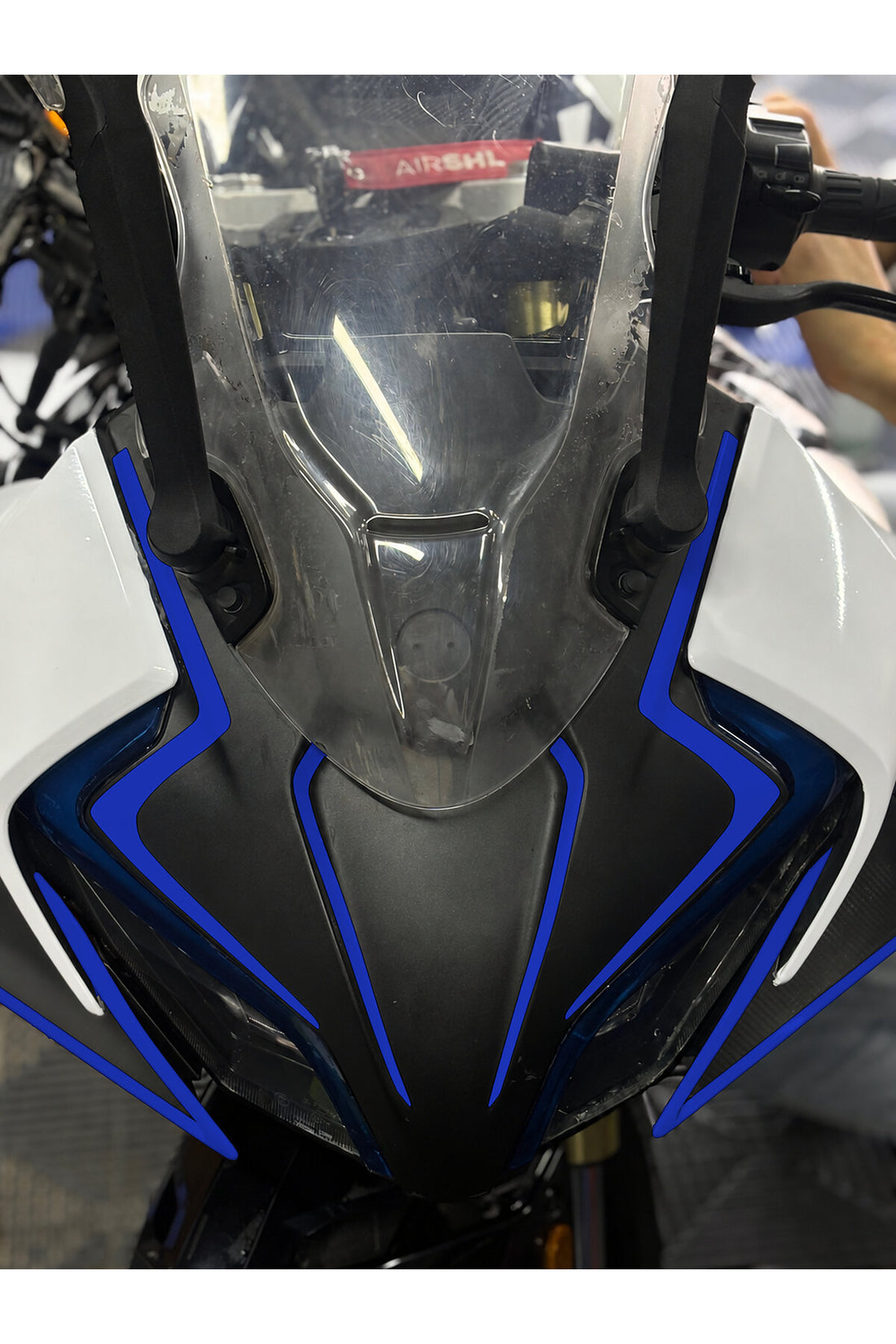 CFMOTO 450SR için 8 Parça Far Kaşı ve Kanat Sticker Seti