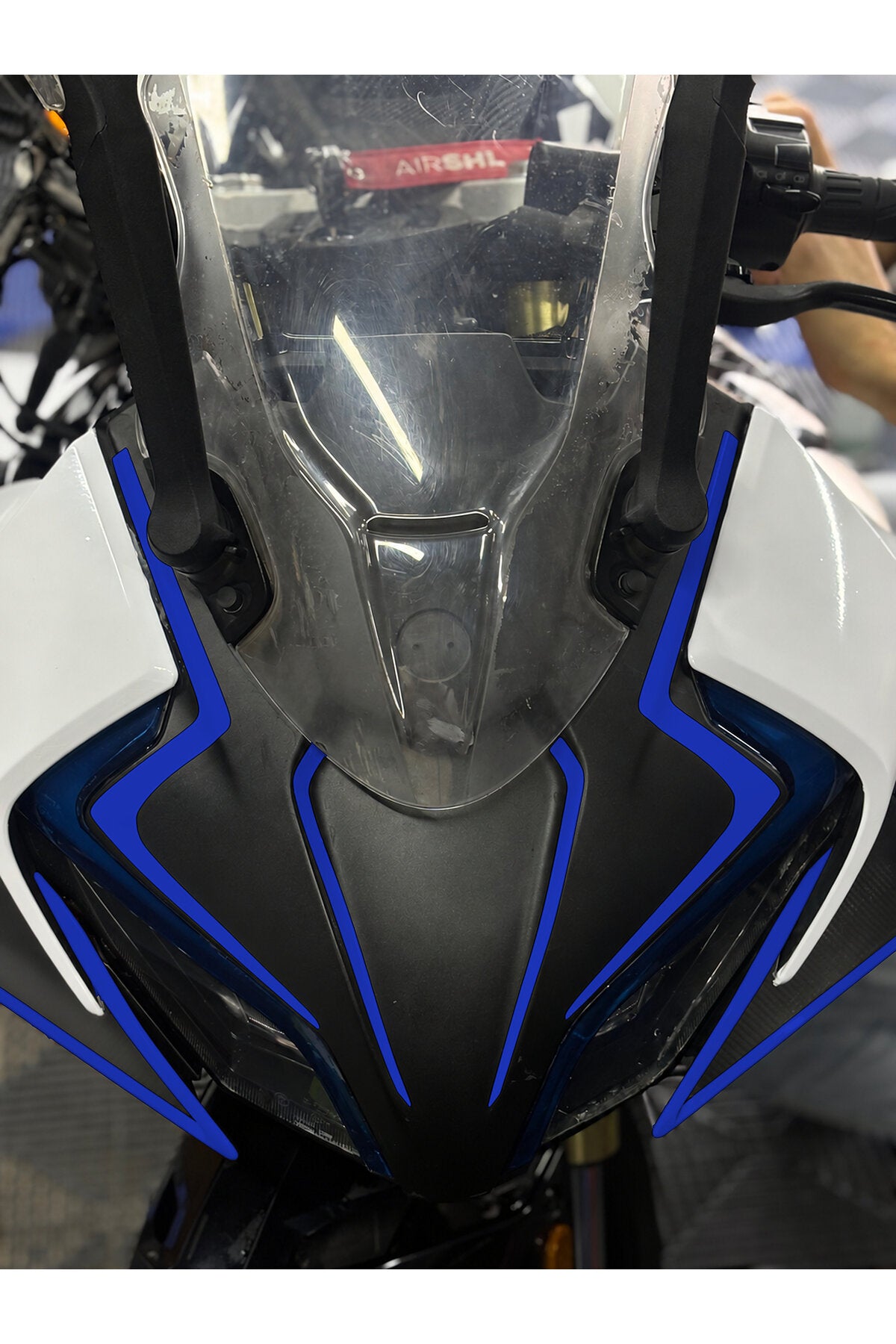 CFMOTO 450SR için 8 Parça Far Kaşı ve Kanat Sticker Seti