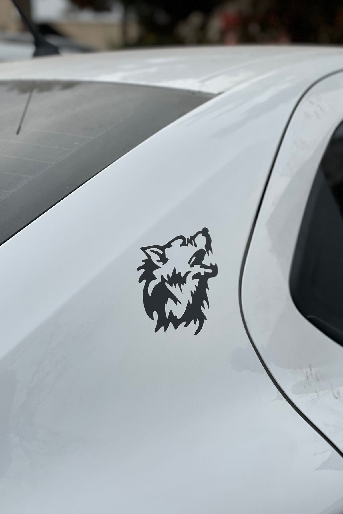 Araba ve Motor için Siyah Renk Bozkurt Sticker Etiket (1 Adet)