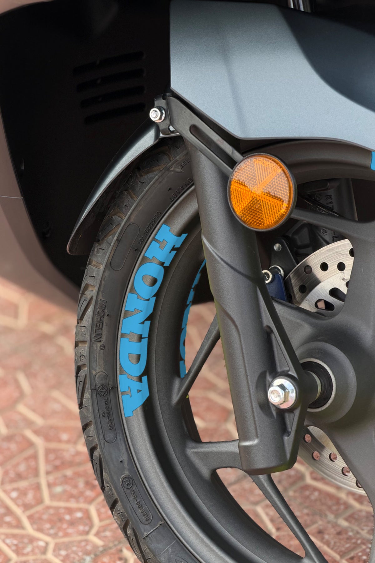 Honda PCX-Forza-Dio için Jant içi Honda Yazı Sticker Etiket (4 Adet)