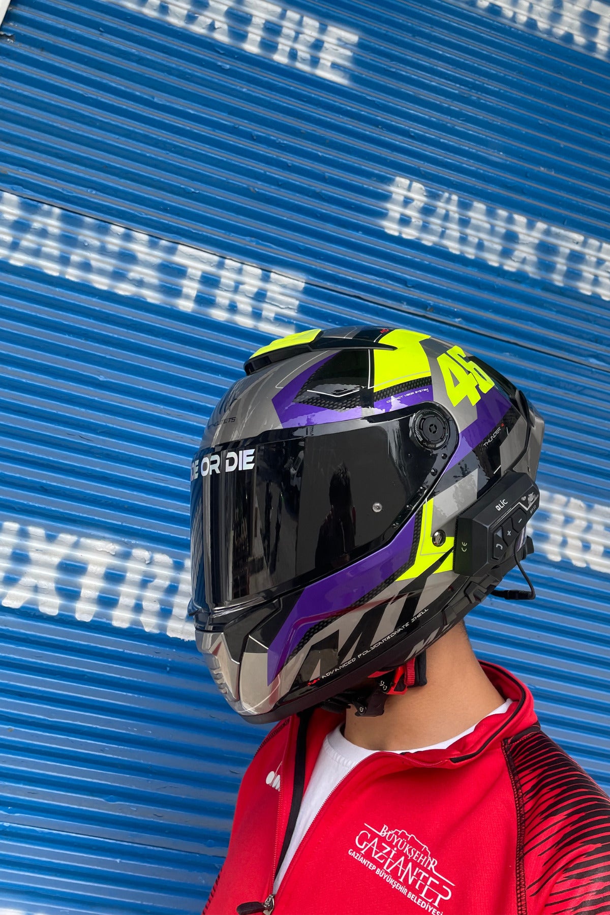 Motor için Dekoratif 46 Logo Neon Sarı Motor-Araba-Kask için Etiket (1 Adet)
