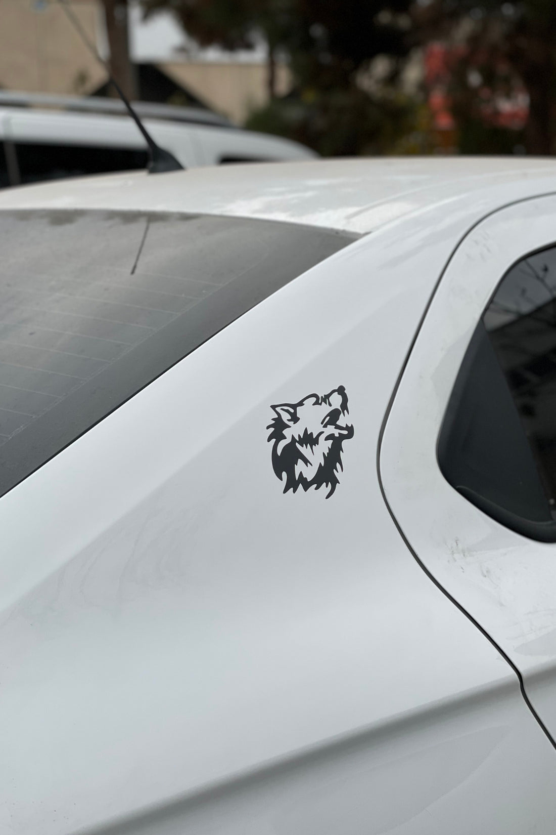 Araba ve Motor için Siyah Renk Bozkurt Sticker Etiket (1 Adet)