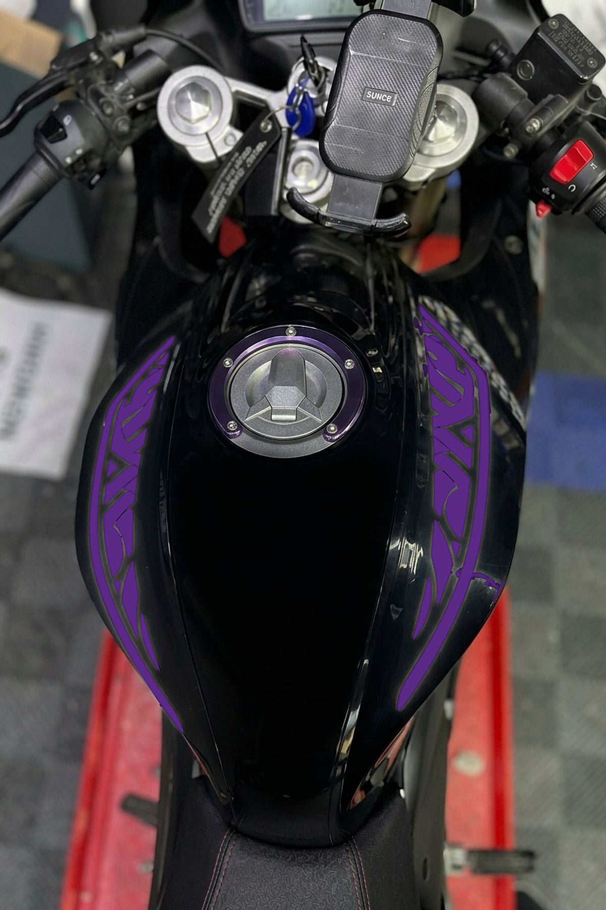 RKS SRK125R Motosiklet için Depo Üstü Tribal Dövme Sticker (Sağ ve Sol )