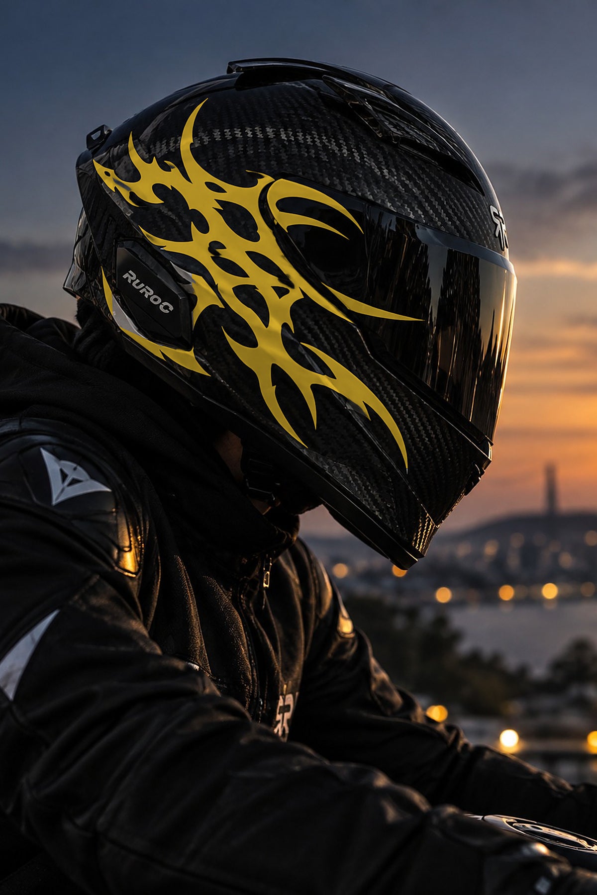 Kask ve Motosiklet için Ultra Tribal V2 Gotik Sticker (1 Adet)