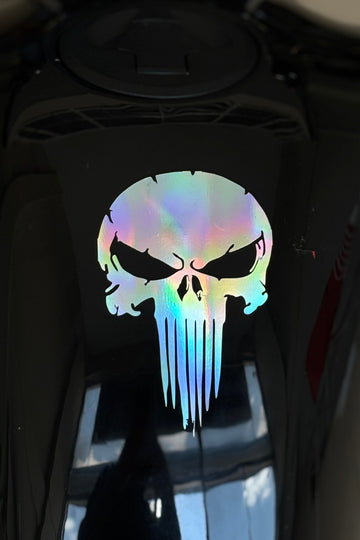 Motor ve Kask için Punisher Sticker Etiket