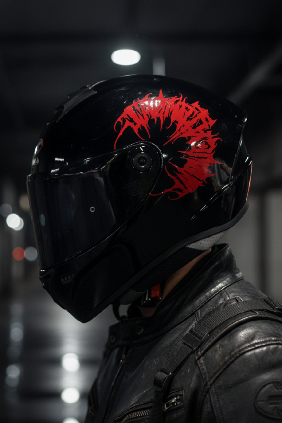 Kask ve Motosiklet için Yarım Tribal Gotik Daire Sticker Etiket