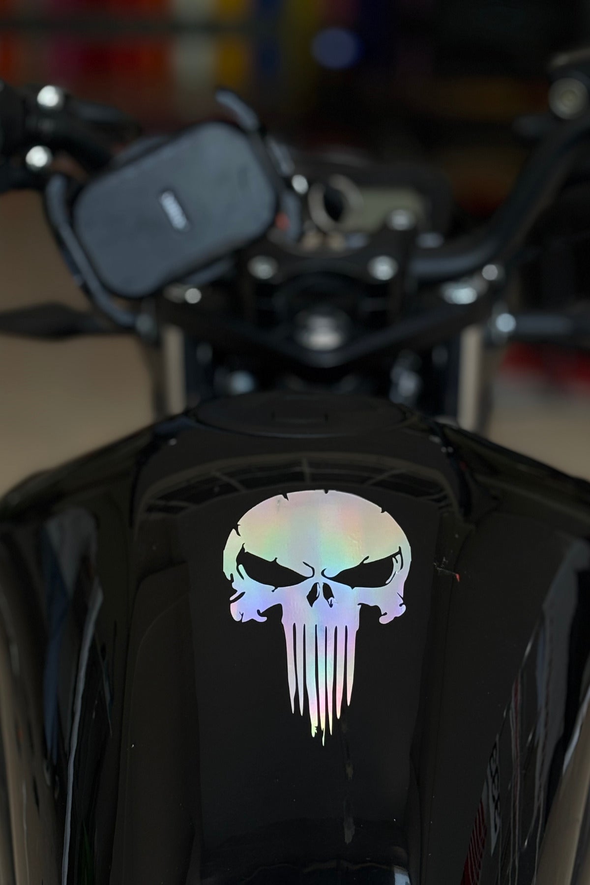 Motor ve Kask için Punisher Sticker Etiket