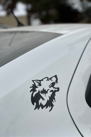 Araba ve Motor için Siyah Renk Bozkurt Sticker Etiket (1 Adet)