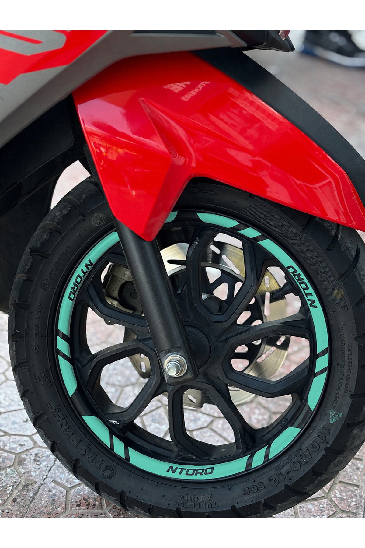 TVS Ntorq 125 için 12 Parça Jant Şeridi Sticker Seti (Ön Arka Sağ Sol Yeterli)