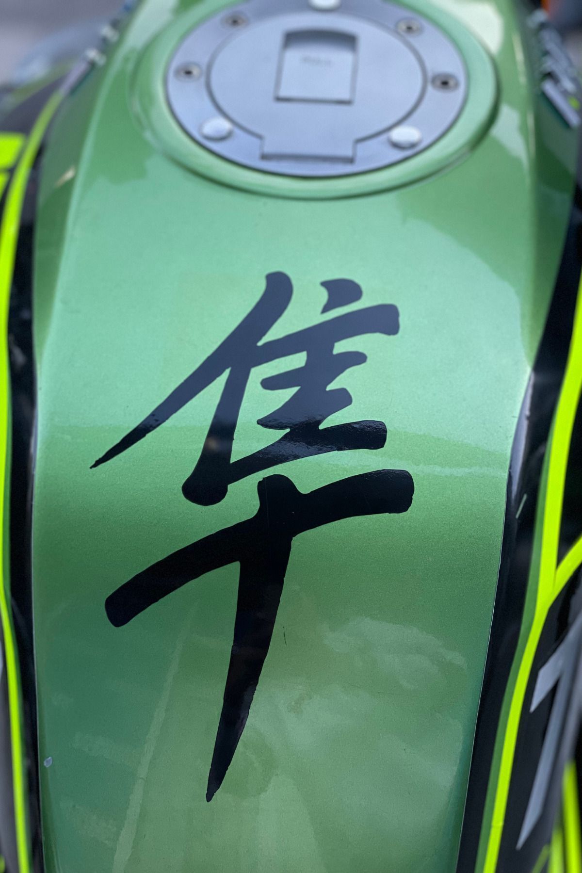 Motor için Dekoratif Sticker Siyah Hayabusa Etiketi