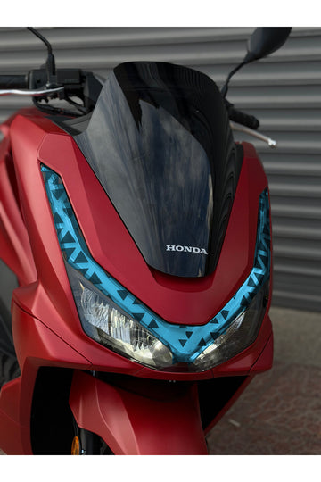 Honda PCX Deluxe Üçgen Desenli için Renkli Far Filmi Far Tasarım Sticker (2025-2026 Uyumlu)