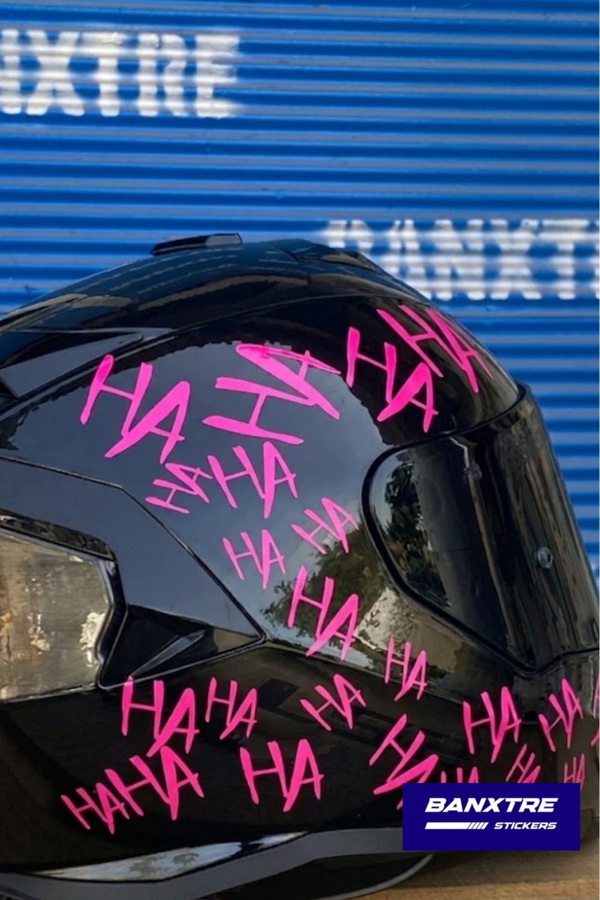 Motor-Araba-Kask için Hahaha Yazılı Sticker Etiket