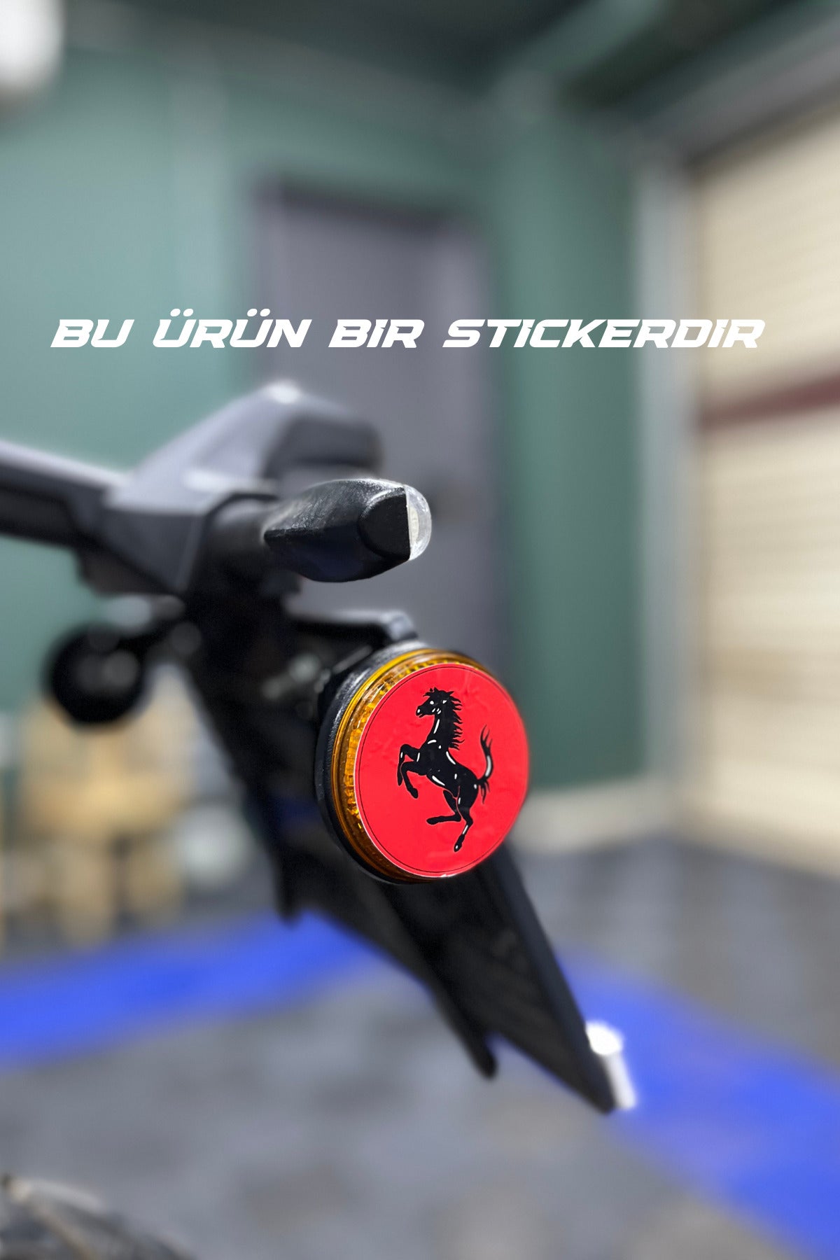 Motosiklet Kedigözü için Yuvarlak 5CMx5CM At Sticker Seti (2 Adet)