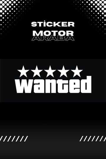 Dekoratif Beyaz Wanted Sticker Motor-Araba için Etiket 14CMX5CM (1 Adet)