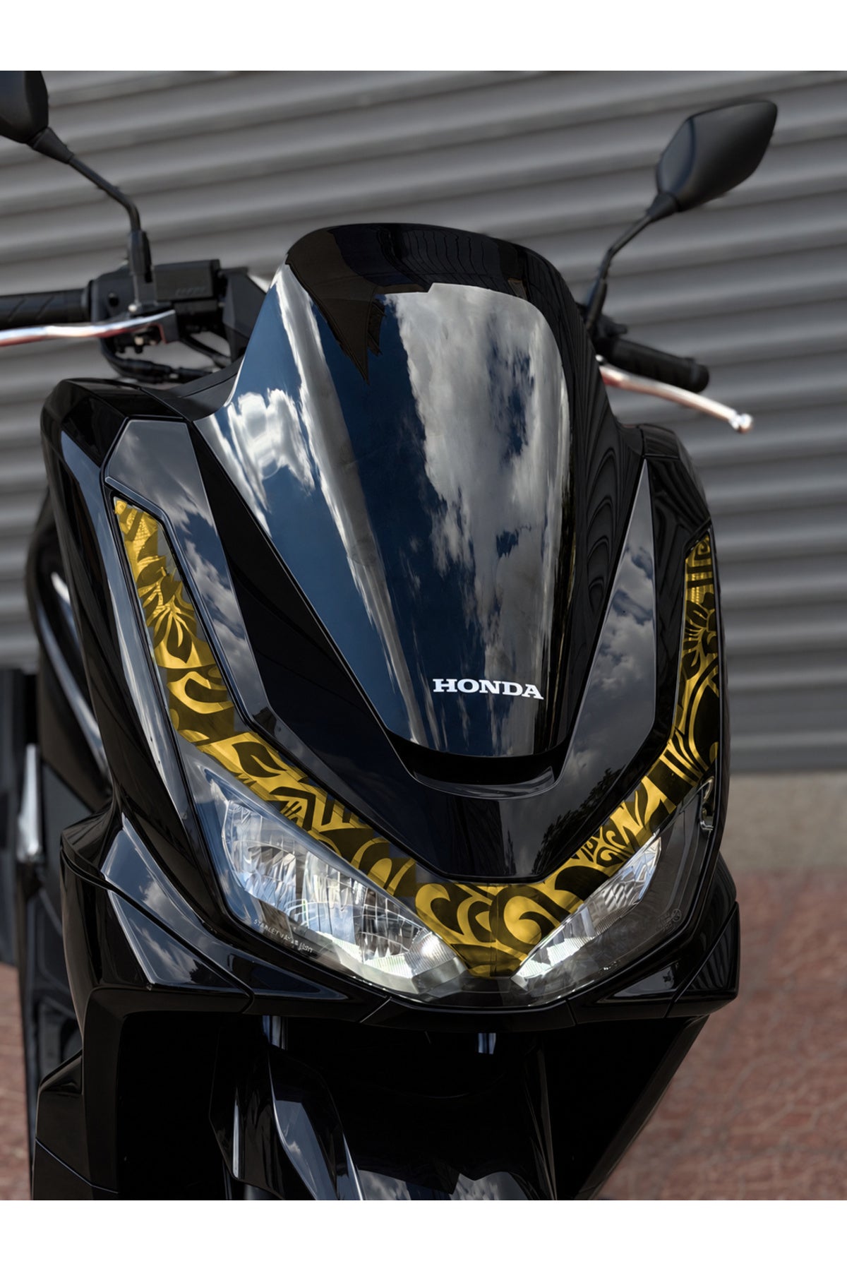 Honda PCX Deluxe için Yaprak Desenli Dövme Far Filmi Far Tasarım Sticker (2025-2026 Uyumlu)