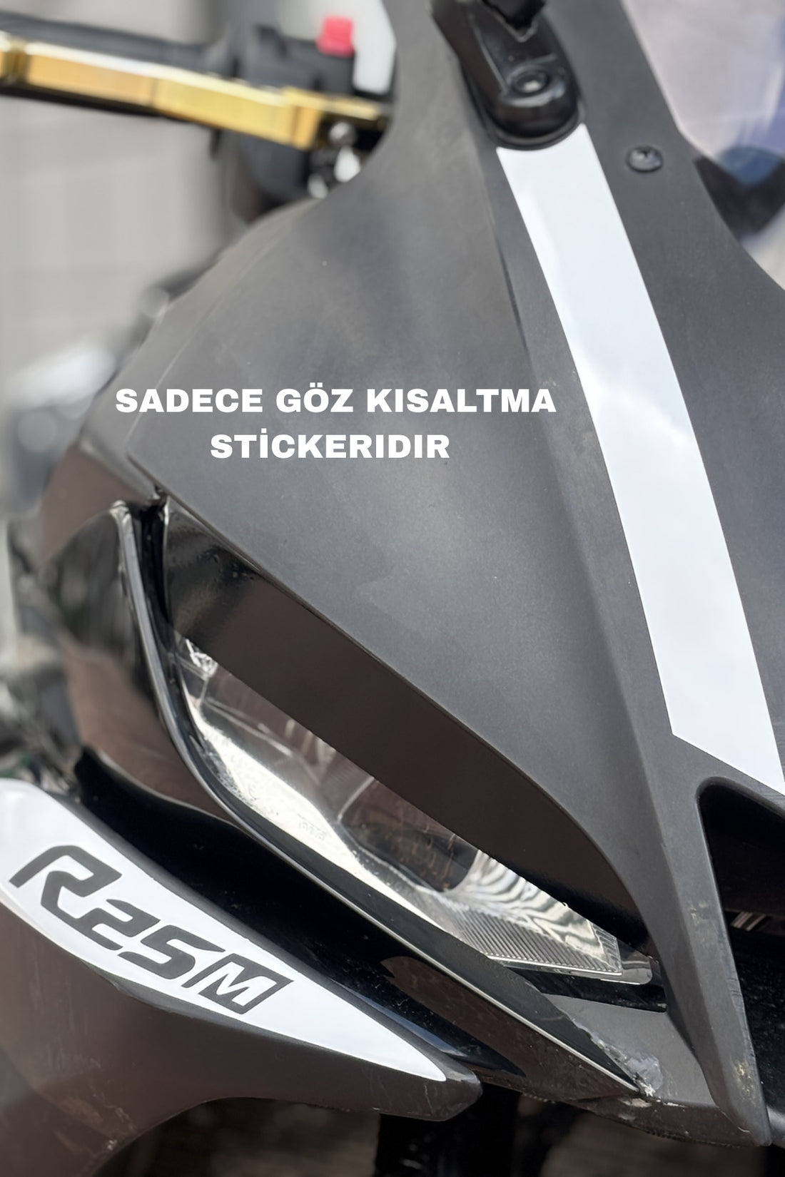 Yamaha R25 Motosiklet için Far Kısaltma Far Sticker Etiket (Sağ ve Sol)