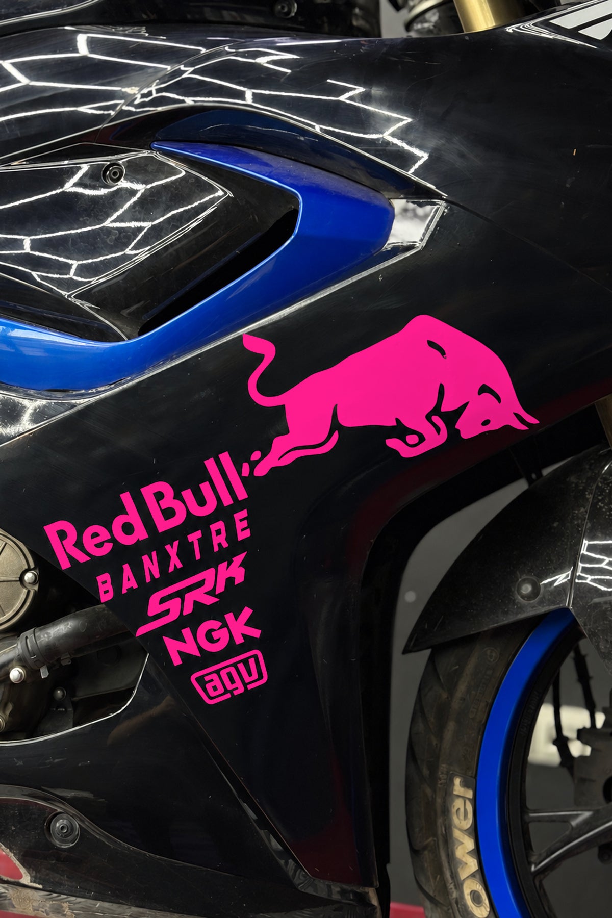 RKS SRK Motosiklet Grubu için Yan Grenajlar için Sponsor Sticker Seti (1 Taraf)