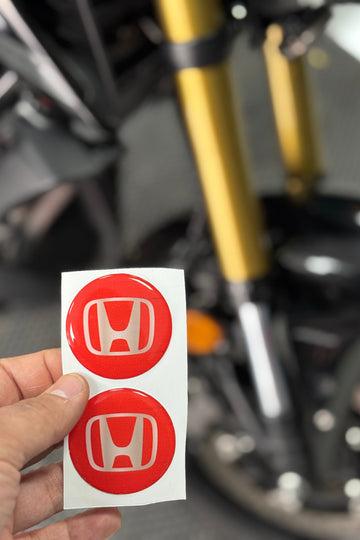 Motosiklet ve Kedigözü Reflektör için Kırmızı Honda Damla Sticker (2 Adet)
