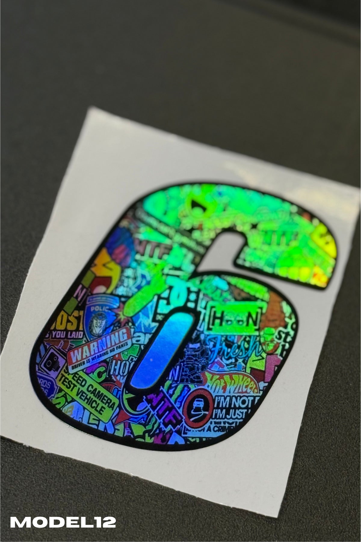 Motor-Araba-Laptop için Hologramlı Renkli Mini Sticker