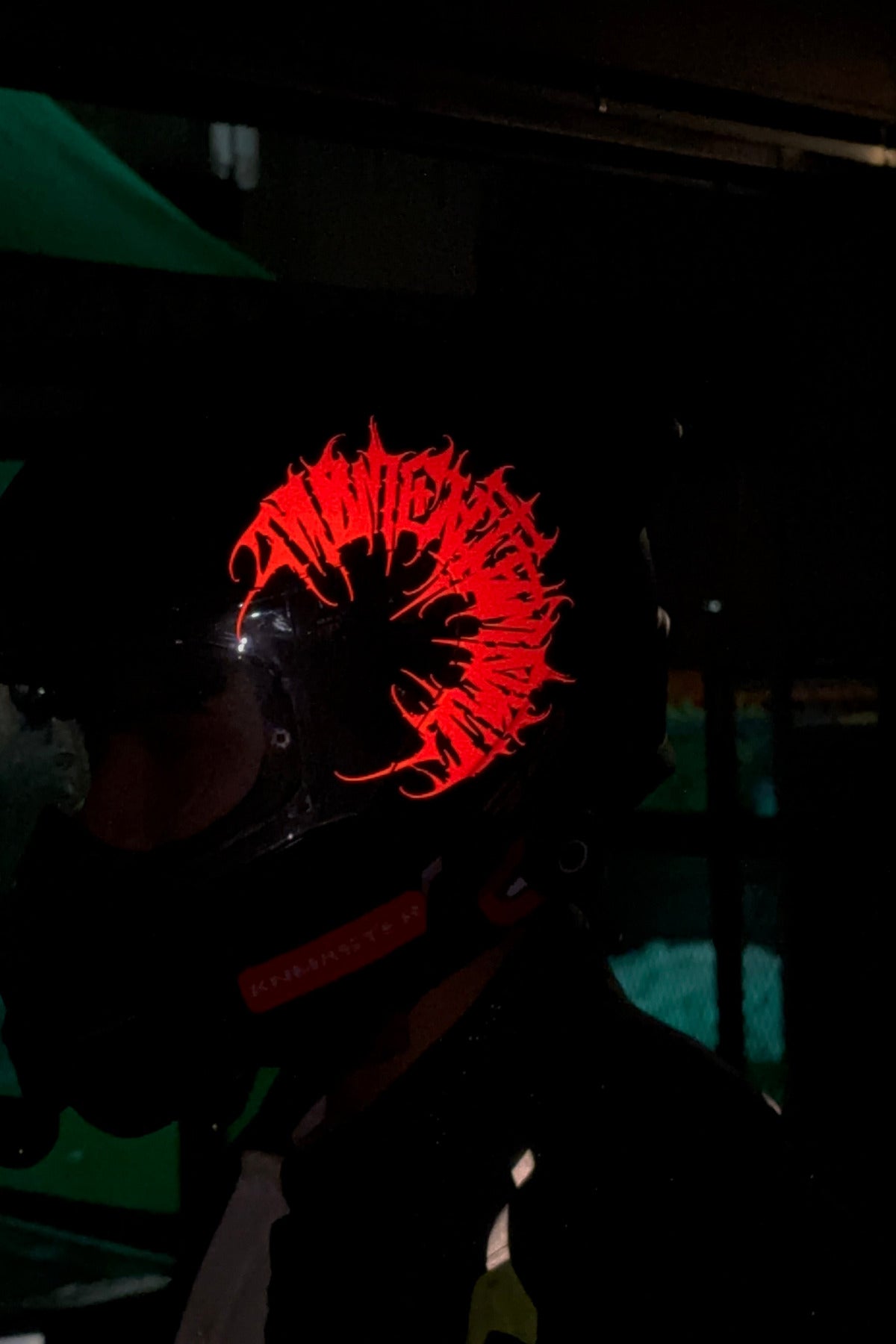 Motosiklet Kaskı için Tribal Gotik REFLEKTÖR Kırmızı Sticker Etiket