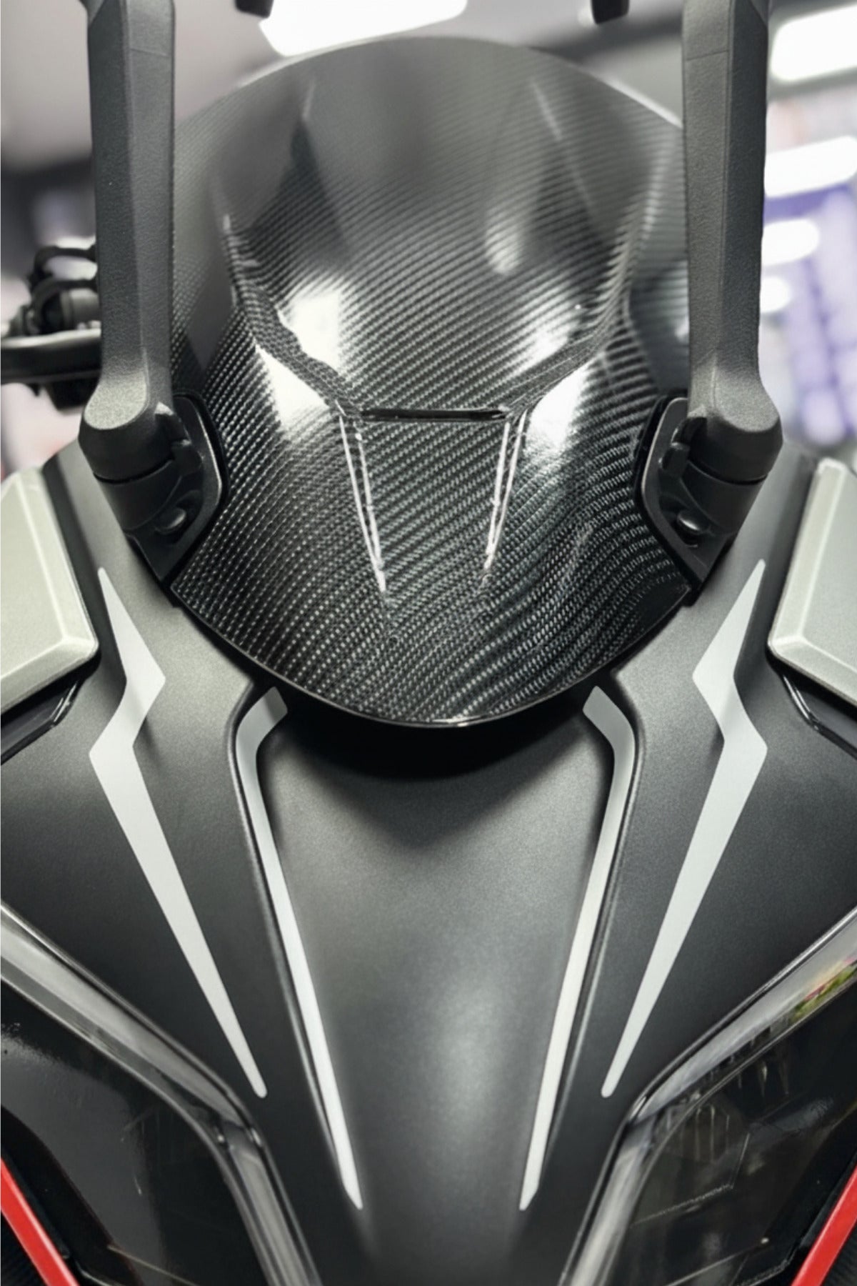 CF MOTO 450 SR için Beyaz Renk Far Kaşı Sticker Etiket (4 Parça)