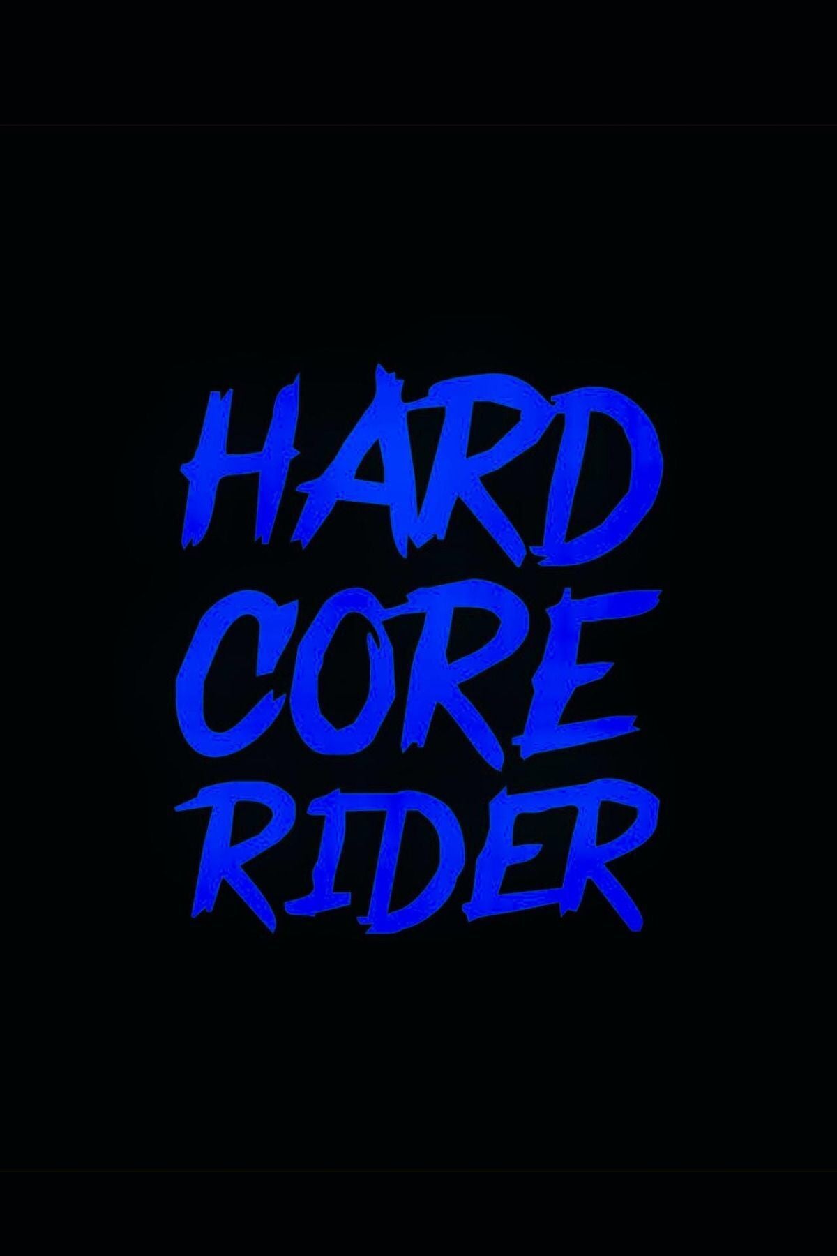 Motor için Dekoratif Sticker Mavi Hard Core Rider Etiket