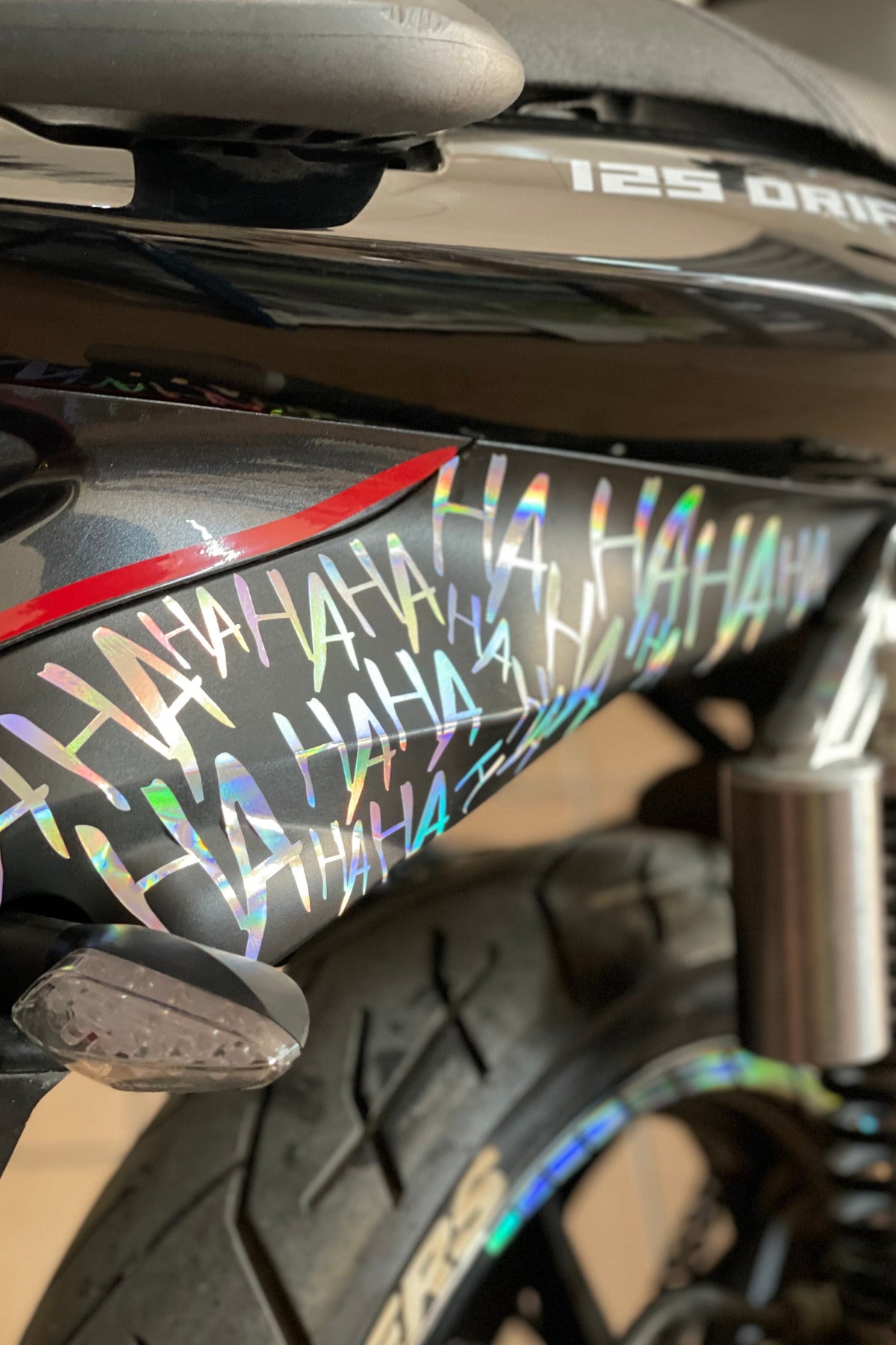 Mondial Drift-L 125 için Hologramlı-Kırmızı 26 Parça Komple Sticker Seti