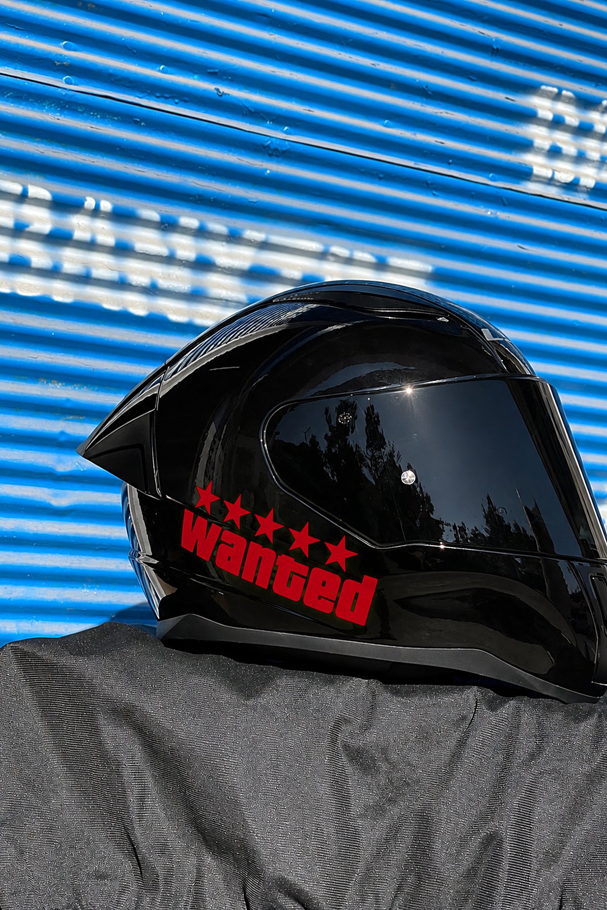 Motosiklet ve Kask için Wanted (ARANIYOR) Sticker Etiket (12CM)