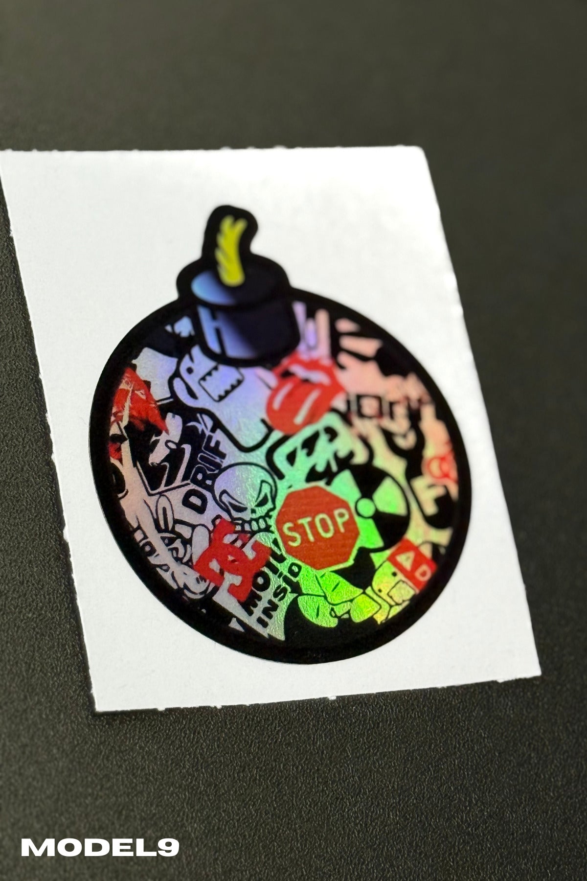Motor-Araba-Laptop için Hologramlı Renkli Mini Sticker