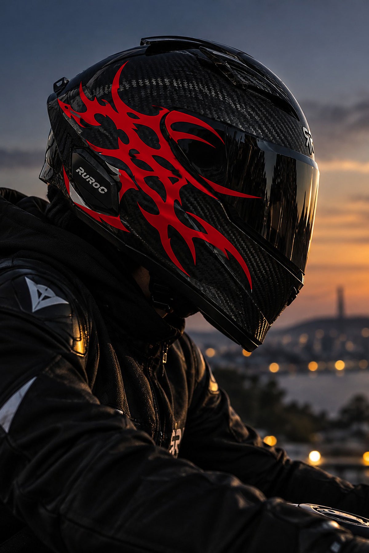 Kask ve Motosiklet için Ultra Tribal V2 Gotik Sticker (1 Adet)