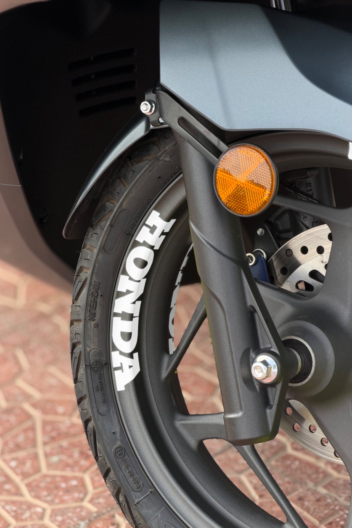 Honda PCX-Forza-Dio için Jant içi Honda Yazı Sticker Etiket (4 Adet)