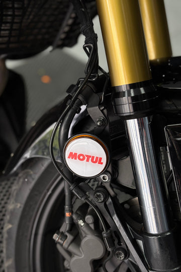 Motosiklet ve Kedigözü Reflektörü için Beyaz Motul Damla Sticker Etiket (2 Adet)