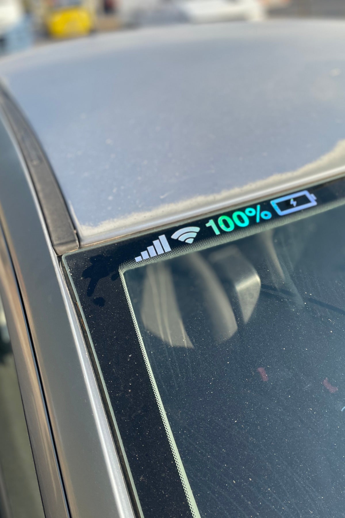 Araba Camı için Hologramlı Renk Değiştiren Pil-Wifi Sticker Etiket 20CMx3CM (1 Adet)
