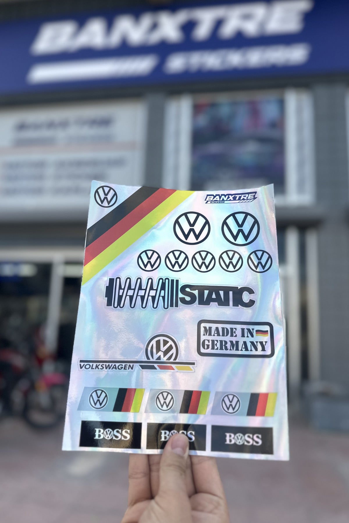 Motor ve Kask için Sponsorlu Markalar Hologramlı Sticker Pack
