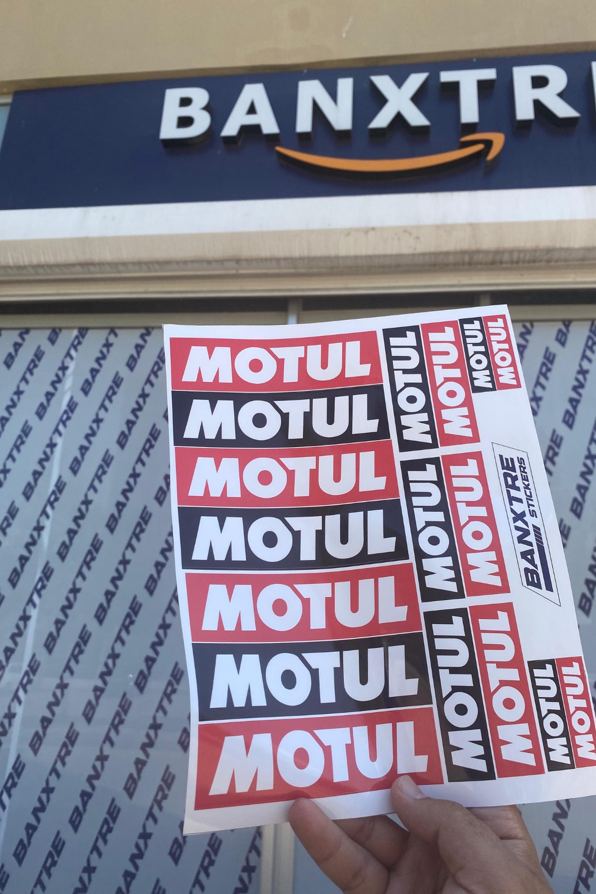 Motor ve Araba için Kırmızı-Siyah Motul Sticker Seti 17 Parça