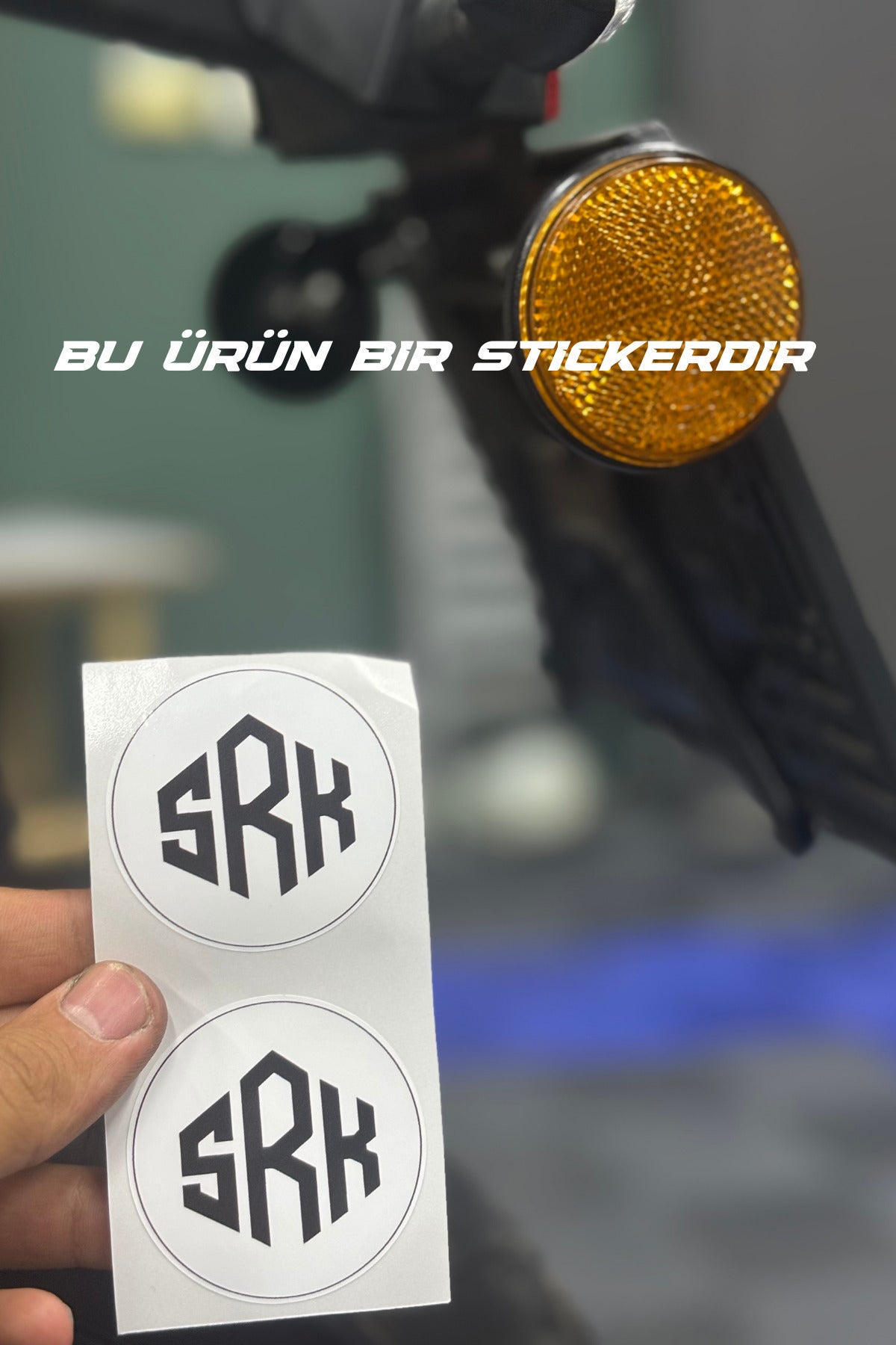 RKS SRK125 için Arka Kedigözü Reflektörü için 5CMx5CM Yuvarlak Sticker Etiket