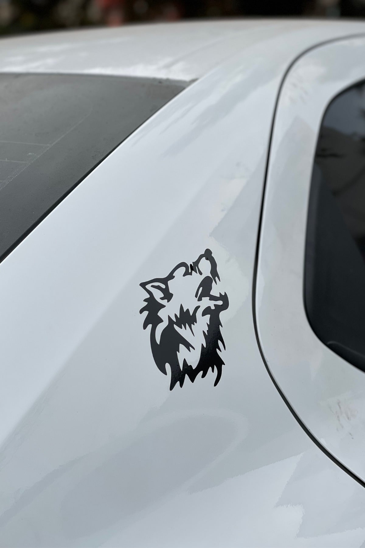 Araba ve Motor için Siyah Renk Bozkurt Sticker Etiket (1 Adet)